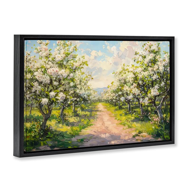 Stupell Path Through Flowering Trees Framed Floater Canvas Wall Art Design By LSR Creative Studio