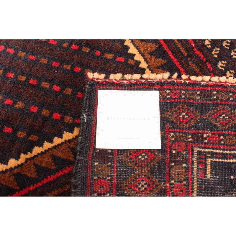 ECARPETGALLERY Hand-knotted Teimani Dark Brown Wool Rug - 2'11 x 4'8