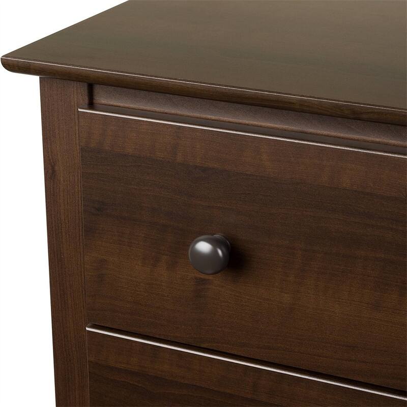 2 Drawer Nightstand Simple Black