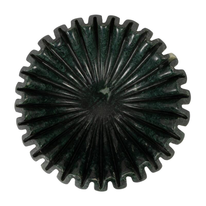 Marble Pleated Dish - 7.0"L x 7.0"W x 2.5"H