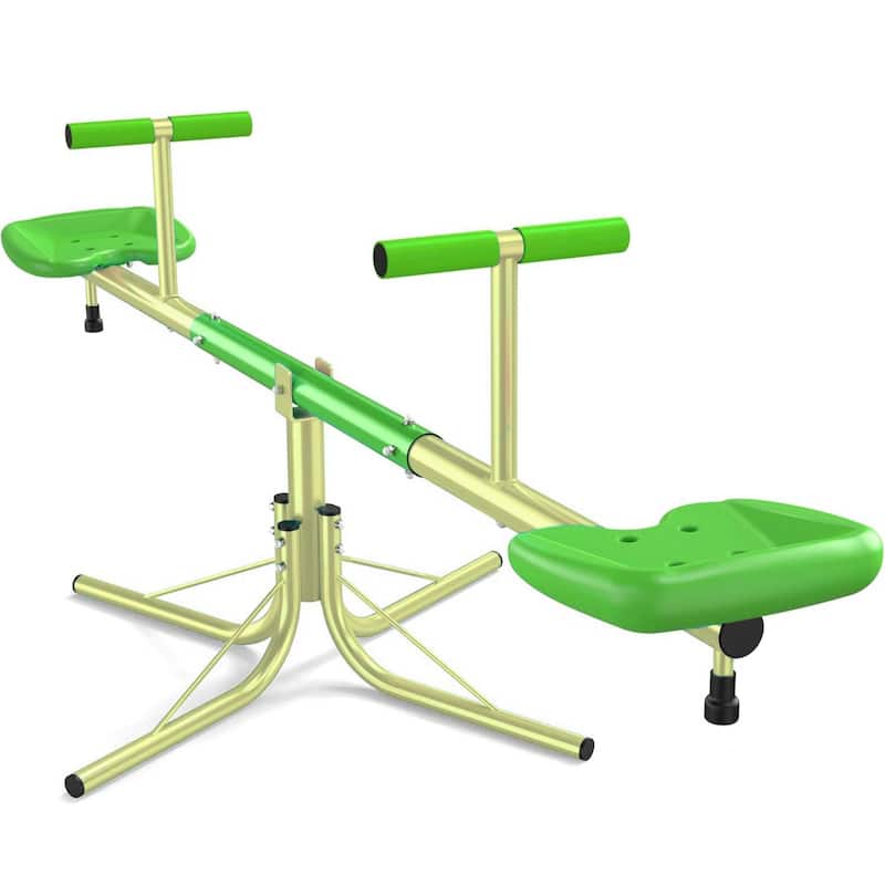 Upgraded Seesaw,Swiveling 360 Degrees Toddlers Sit and Spin Teeter Totter, Kids Outdoor Play Equipment for Backyard Playground