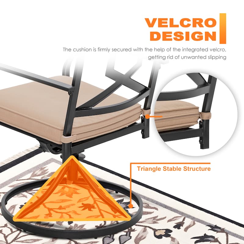 Dining Swivel Chair Set with Cushion