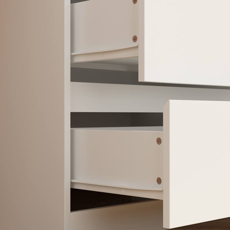 Kerrogee Rotating Dresser and Desk 6 Drawer Dresser Makeup Vanity