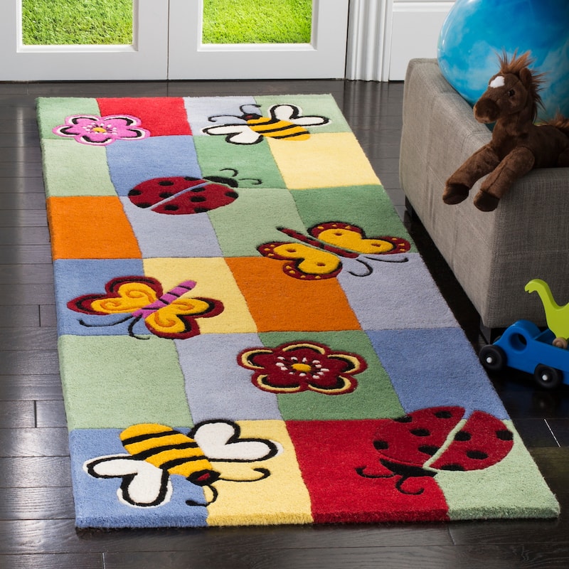SAFAVIEH Handmade Kids Eleni Wool Rug - 2'3" x 7' Runner - Multi