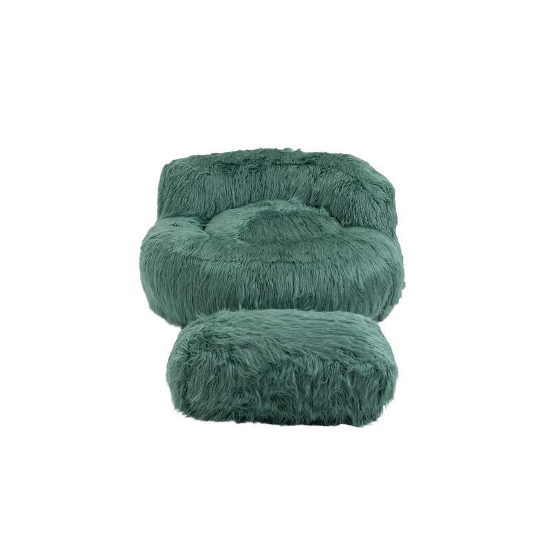Bean Bag Chair,Floor Sofa with Handle,Accent Sofa Chair with Ottoman for Gaming Reading Relaxing