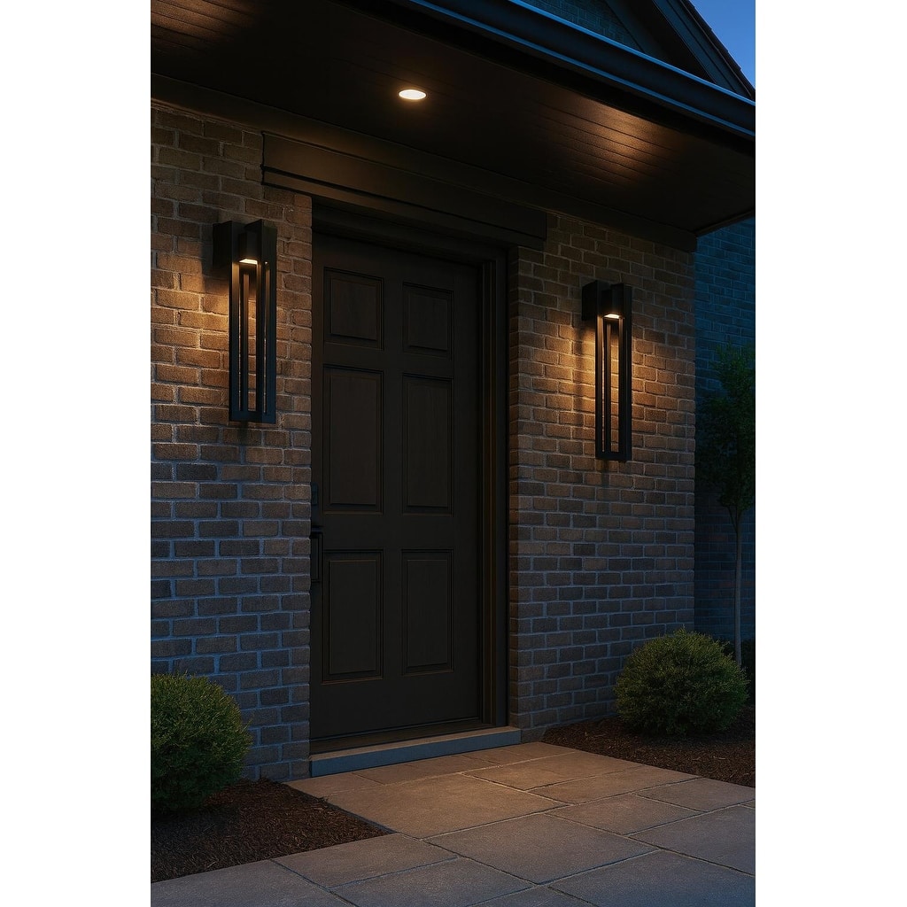 23 inch Black Integrated LED Outdoor Wall Sconce