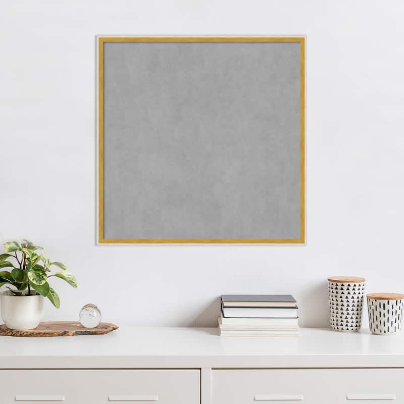 Amanti Art Paige White Gold Framed Magnetic Board