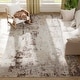 preview thumbnail 1 of 7, HOMCOM Area Rug 8x10, Machine Washable Rug, Distressed Non-Slip Modern Abstract Floor Cover Foldable Carpet for Living Room Cream/Onyx - 6' x 7' - Square