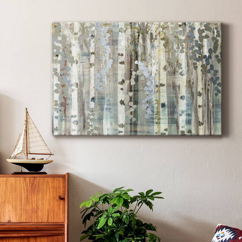 Birch Wood Meadow Premium Gallery Wrapped Canvas - Ready to Hang