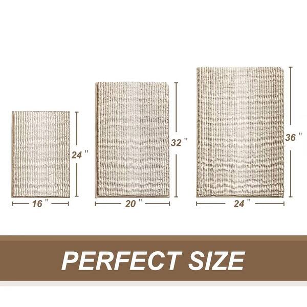 dimension image slide 8 of 10, Ombre Chenille Non-Slip Bath Rug
