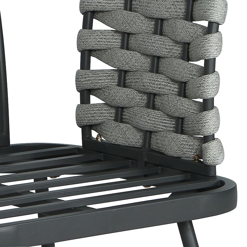 Christopher Knight Home - Peregrine Rope Steel Patio Conversation Set