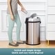 preview thumbnail 5 of 28, 17 Gallon/65 Liter Stainless Steel Trash Can, Round Trash Can