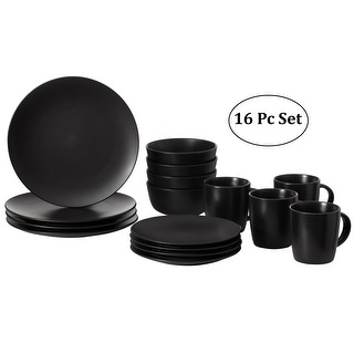 16 PC Dinnerware Dish Set for Person Mugs, Salad and Dinner