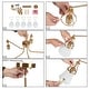 preview thumbnail 14 of 13, Haye Modern Gold 5-Light Wheel Glass Chandelier for Dining Room Bedroom - D25" x H16.5"