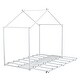 preview thumbnail 7 of 13, Twin Metal House Platform Bed Frame w/Roof, for Kids Teens Girls Boys