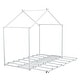 preview thumbnail 20 of 20, Twin Size Metal House Platform Bed with Trundle and Roof