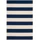 preview thumbnail 3 of 9, SAFAVIEH Handmade Kids Aimy Stripe Wool Rug 3' x 5' - Navy/Ivory - Rectangle
