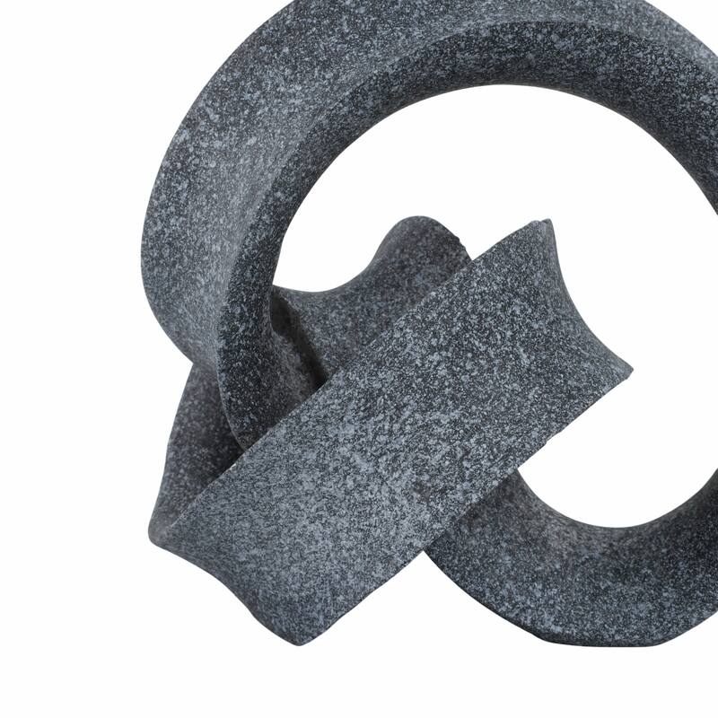 Resin Sculpture with Abstract Looped Decorative Stylish Art Object