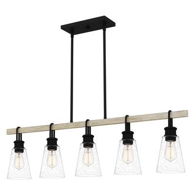 Giuseppe Lighting Five Light Linear Chandelier Kingsbridge Earth Bl - Exact Size