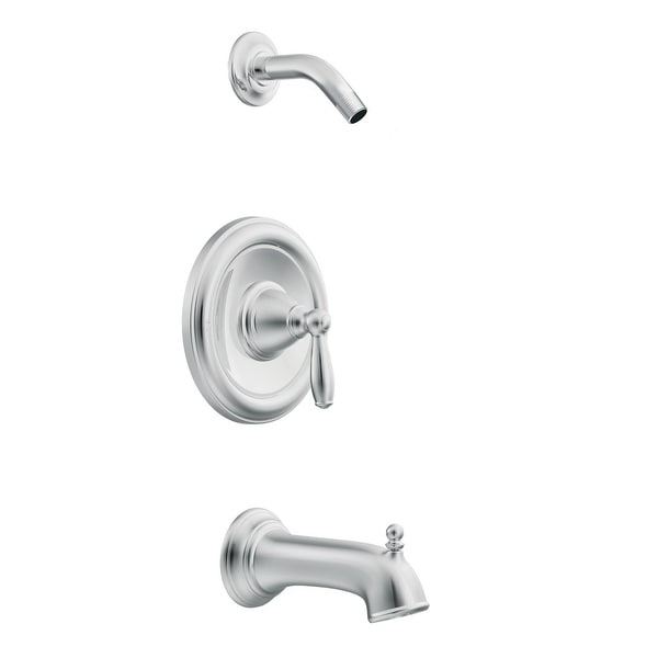 Moen T62153NH Posi-Temp Pressure Balanced Tub and Shower Trim and Tub Spout from the Brantford Collection (Less Valve) - Chrome