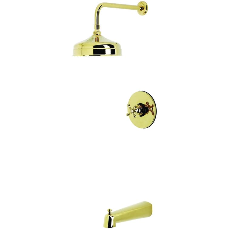 Kingston Brass KB633.BX Metropolitan Tub and Shower Trim Package with - Polished Brass