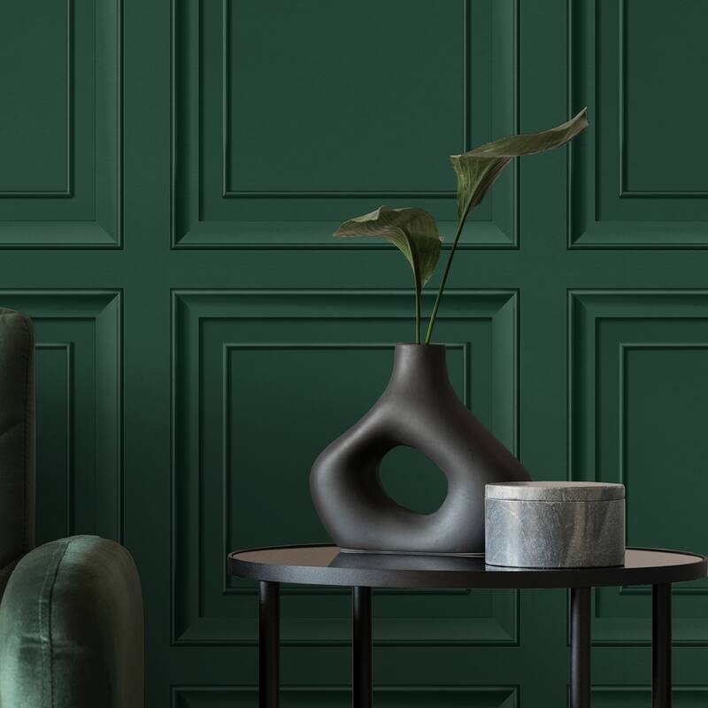 Fine Decor Distinctive Evergreen Square Panel Wallpaper - N/A