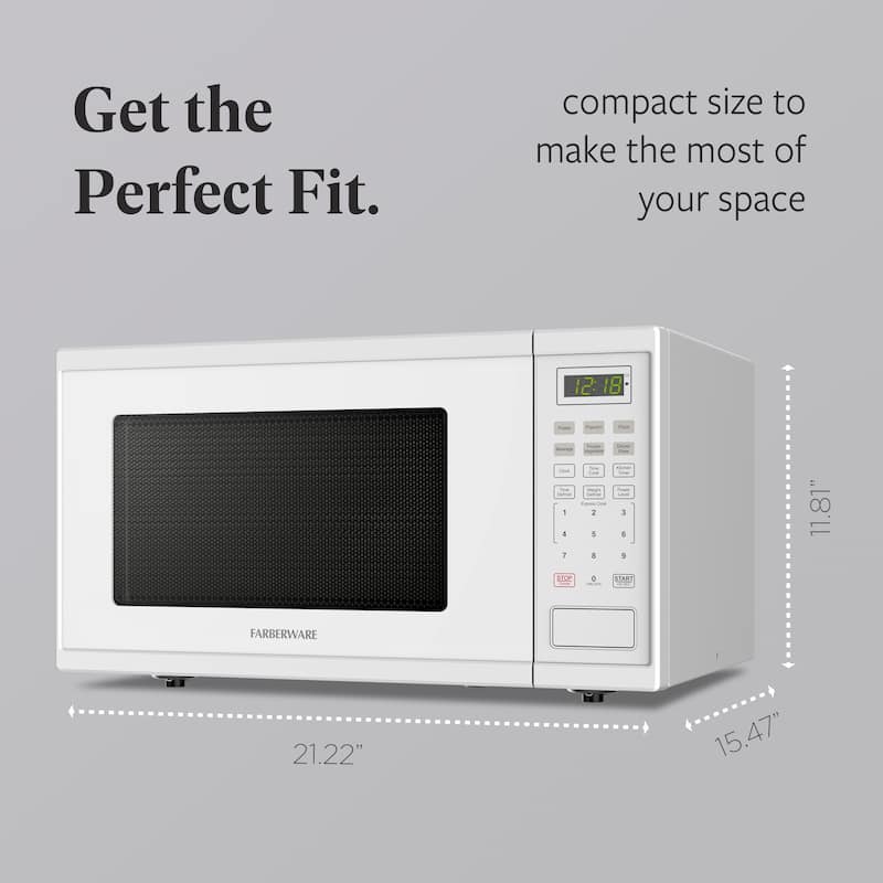 1.1 Cu. Ft. 1000-Watt Digital Microwave Oven, Black