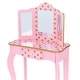 preview thumbnail 8 of 6, Teamson Kids Gisele Vanity Set w/ LED Mirror Light - Pink/Rose Gold - 23.5" x 11.75" x 39.25"