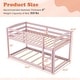 preview thumbnail 34 of 38, Costway Twin over Twin Low Bunk Bed with Guardrails Integrated Ladder - See Details