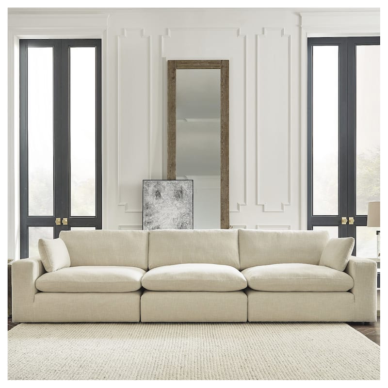 Signature Design by Ashley Elyza White 3-Piece Sectional Sofa - 144" W x 42" D x 36" H - 144" W x 42" D x 36" H - White