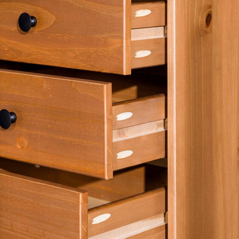 Middlebrook Bullrushes Solid Wood 3-Drawer Nightstand