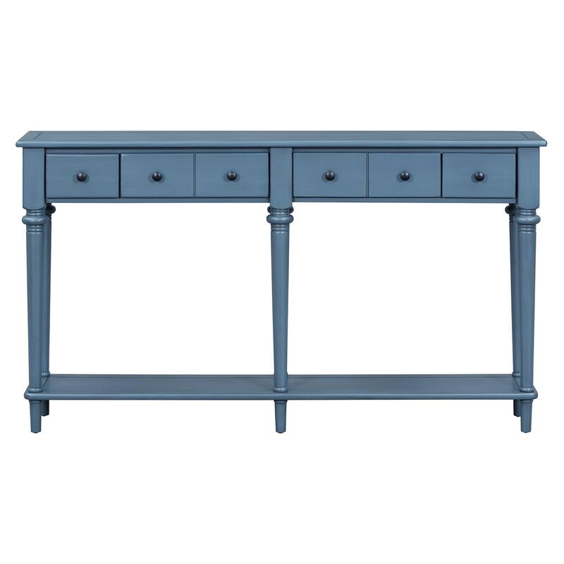 Infinitia 60" Console Table with 4 Drawers and Open Shelf