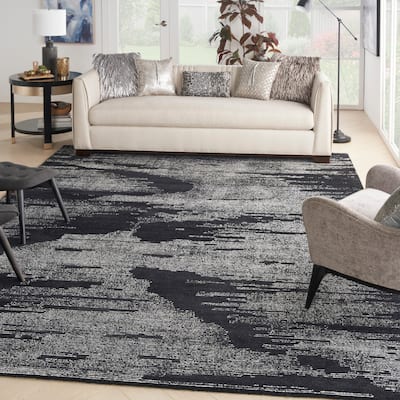 Michael Amini Star Shimmer Abstract Geometric Area Rug