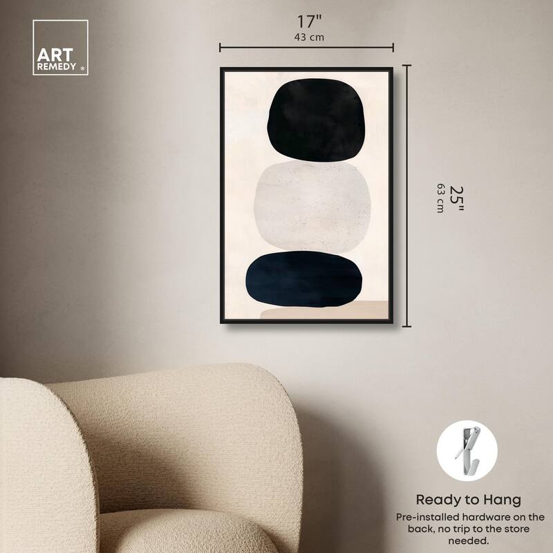 Pebble Pillars I Canvas by Art Remedy
