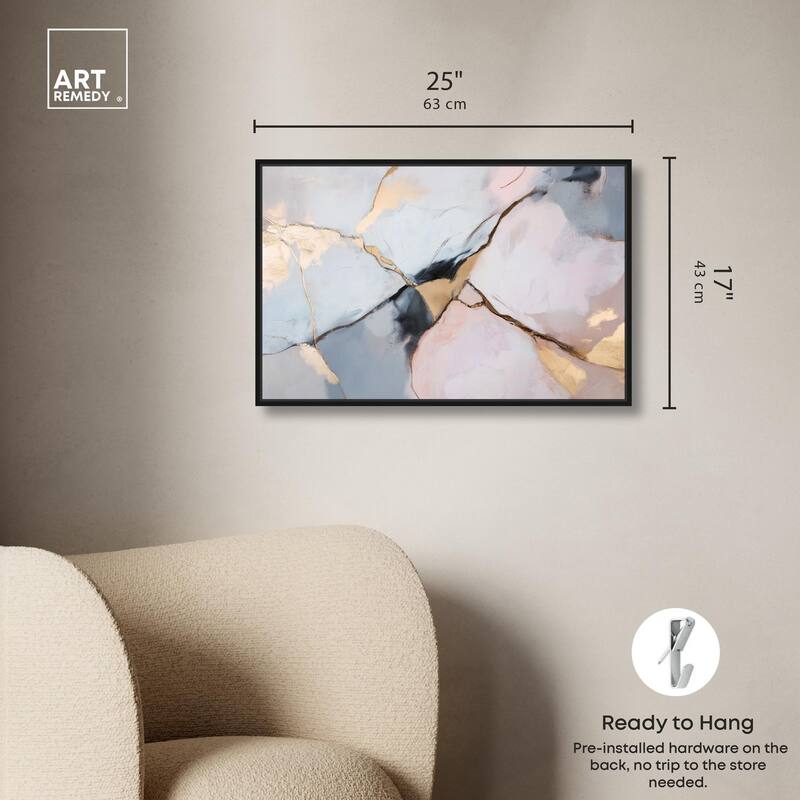 Gilded Veins Canvas by Art Remedy