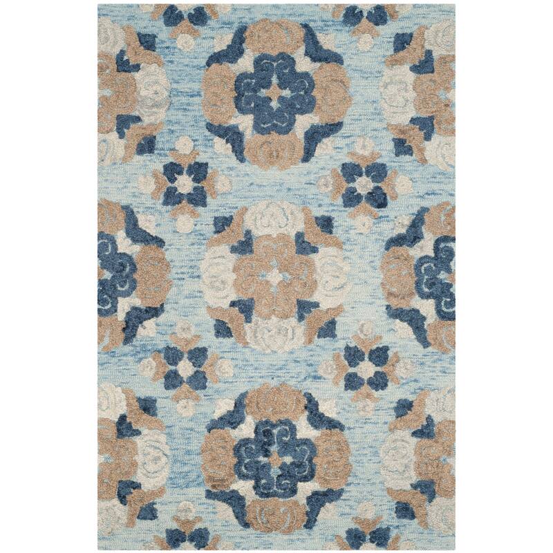 SAFAVIEH Handmade Blossom Osane Modern Floral Wool Rug