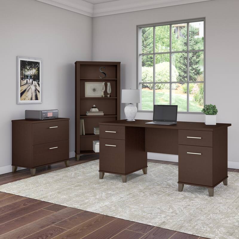 Bush Furniture Somerset 2 Drawer Lateral File Cabinet with Storage