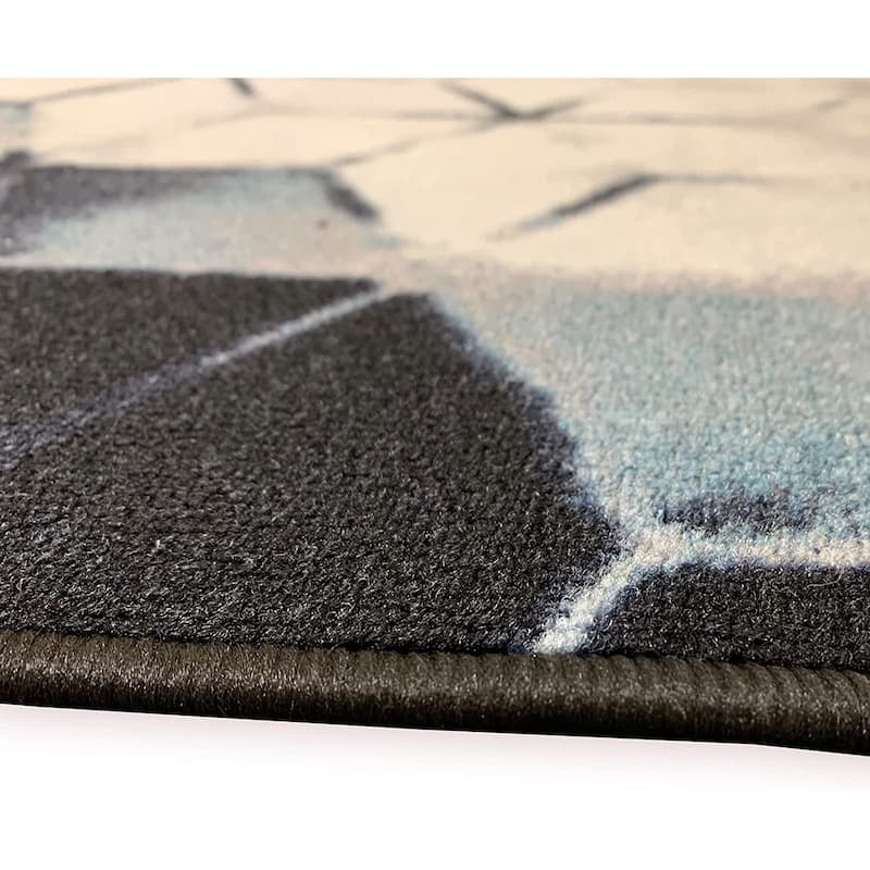 Custom Size Cubes Abstract 26 Inch Wide Non-Slip Stair Runner Rug