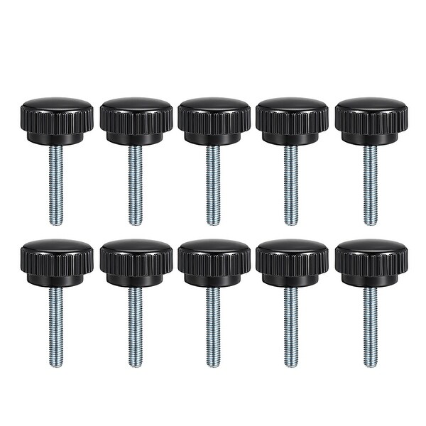 M8 x 40mm Male Thread Knurled Clamping Knobs Grip Thumb Screw on Type 10 Pcs