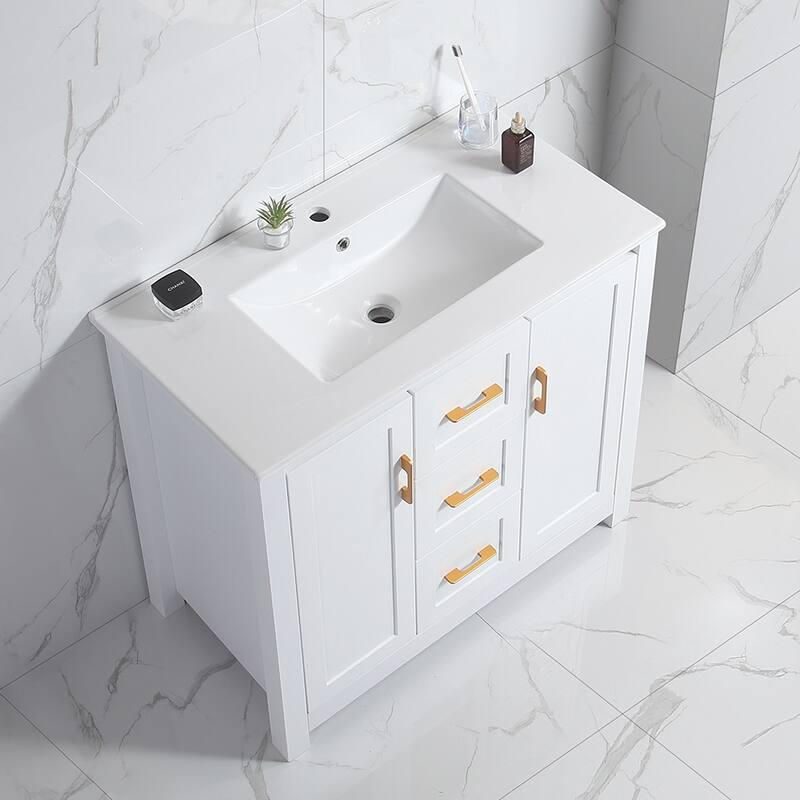 36" Bathroom Vanity with Undermount Single Sink and 2 Doors and 3 Drawers - 36''