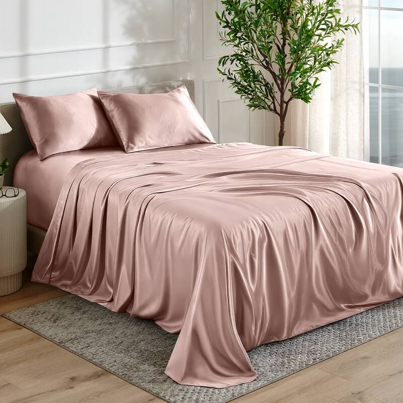 Bare Home Poly Satin Sheet Set
