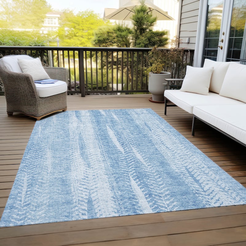 Machine Washable Indoor/ Outdoor Chantille Modern Imprints Rug