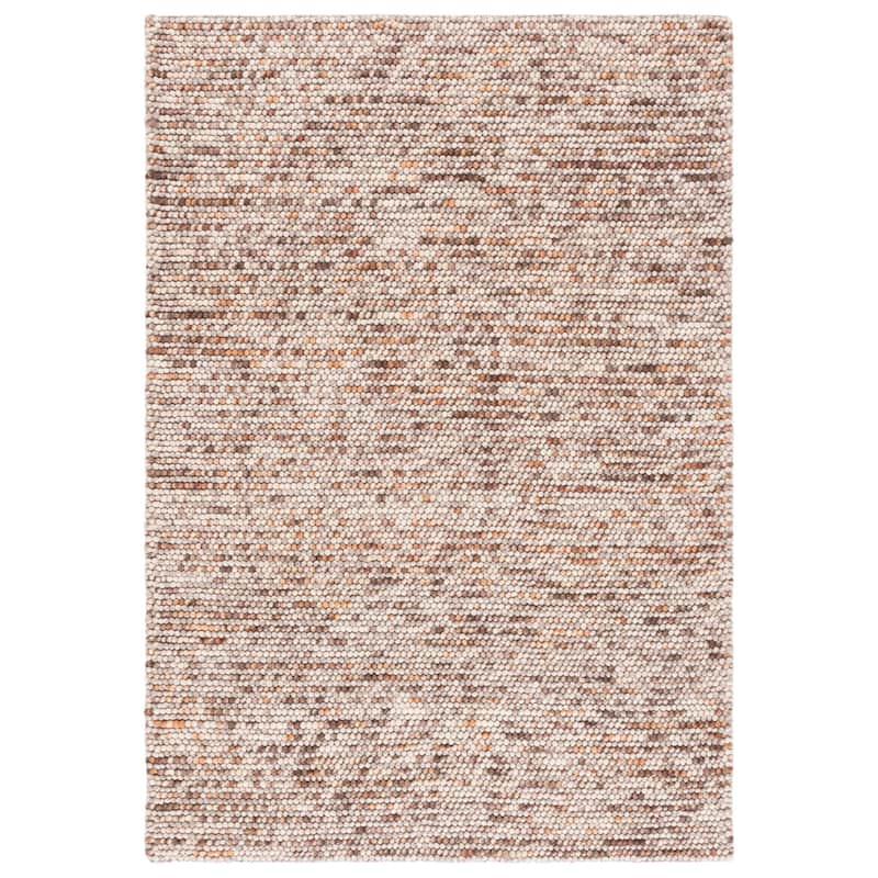 SAFAVIEH Handmade Natura Gonnie Wool Rug - 5' x 8' - Dark Brown/Beige