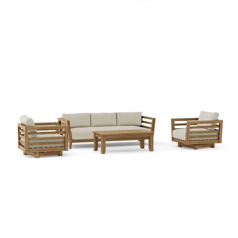 Cordoba Deep Seating 4-Piece Swivel Set - Canvas Natural