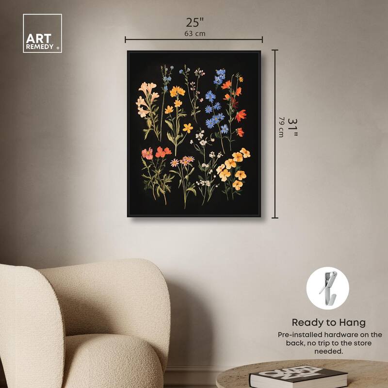 Darkling Daisies II Canvas by Art Remedy