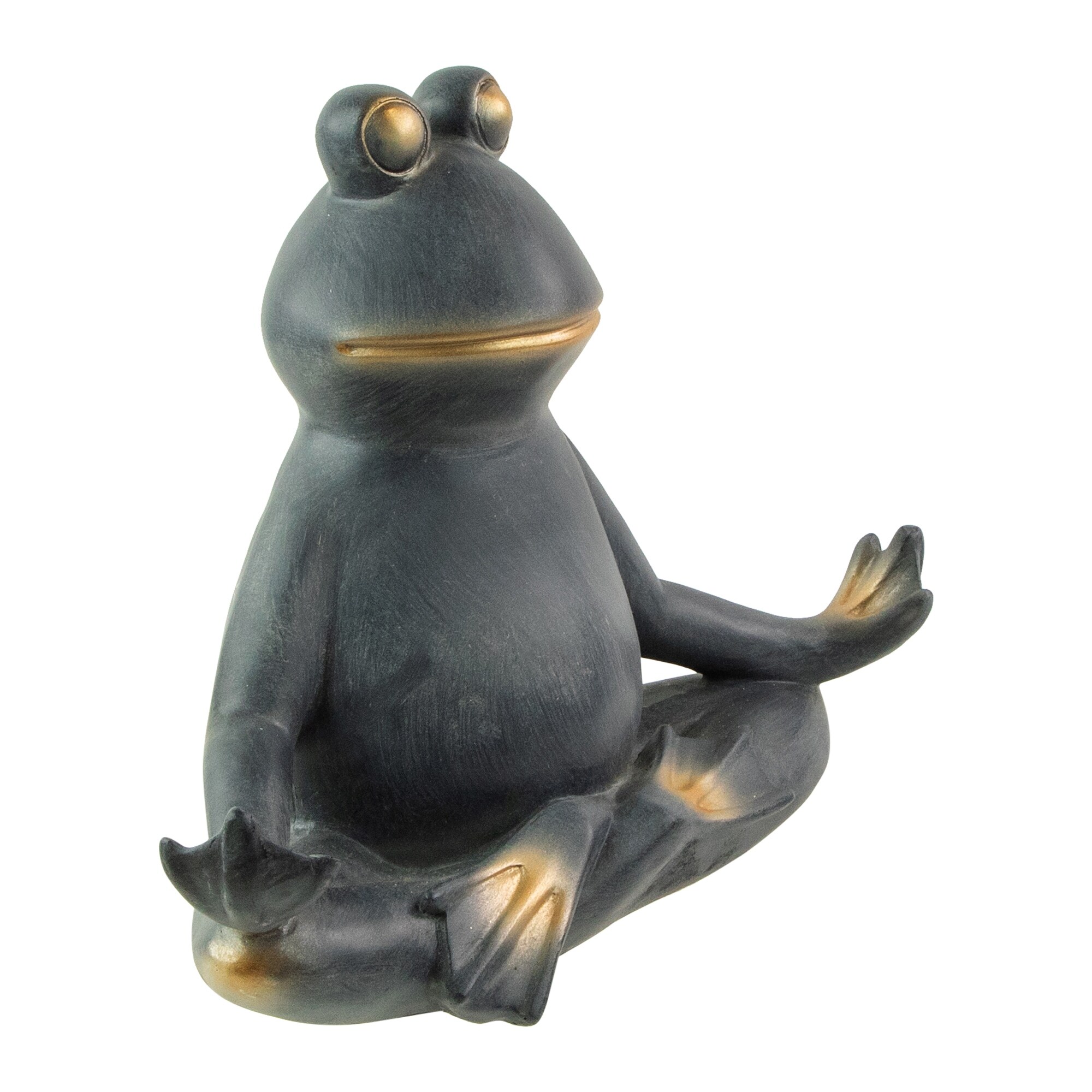 12.25 Frog in Lotus Yoga Position Garden Statue - Bed Bath