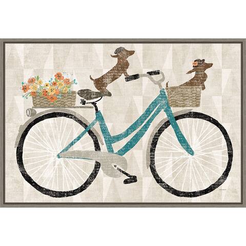 Doxie Ride VI by Sue Schlabach Framed Canvas Art