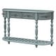 preview thumbnail 22 of 42, Vintage Curved Console Table Sofa Table Entryway Table with 4 Drawers and Bottom Shelf