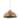 Campanile Medium Brown Wicker w/ Gold Frame 3 Bulb Domed Chandelier