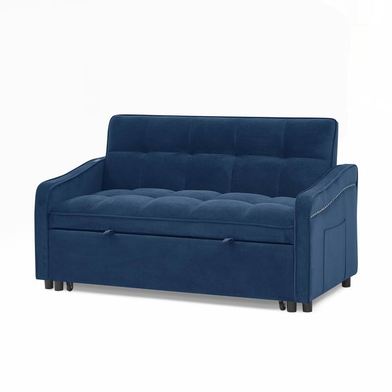 Loveseats Sofa Bed with Pull-out Bed AND Adjsutable Back - 2 Seat